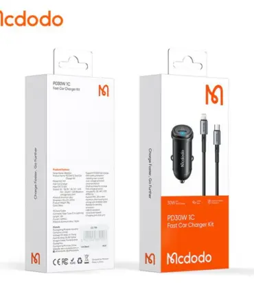PD Fast Car (kit cargador de carro Mcdodo) 30w
